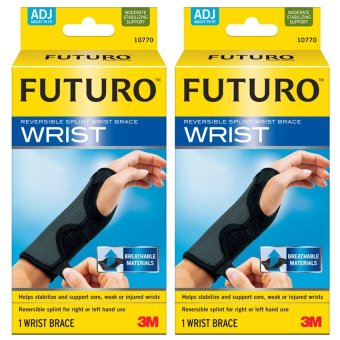 ประเทศไทย Futuro Wristอุปกรณ์พยุงข้อมือ ฟูทูโร่ รุ่น 10770ชนิดปรับกระชับได้ เสริมแถบเหล็ก 2ชิ้น (สีดำ)