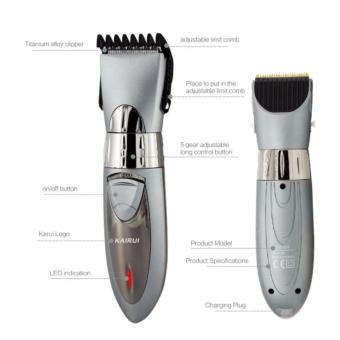 2560 Kairui ปัตตาเลี่ยนไร้สายตัดแต่งหนวดและเส้นผม กันน้ำ รุ่น HC-001 (Sliver)