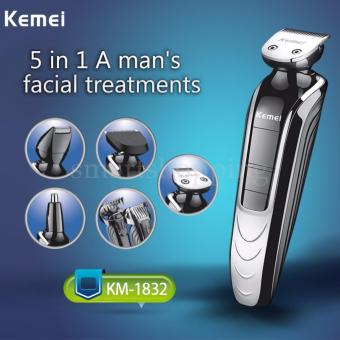 KEMEI KM-1832 แบตตาเลี่ยน ปัตตาเลี่ยนตัดผม เครื่องโกนหนวด เคราเครื่องตัดขนจมูก ขนหู ตัดแต่งเคราจอน 5 in 1 KEMEI KM-1832 แบตตาเลี่ยน ปัตตาเลี่ยนตัดผม เครื่องโกนหนวด เคราเครื่องตัดขนจมูก ขนหู ตัดแต่งเคราจอน 5 in 1