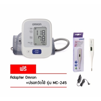 Omron เครื่องวัดความดัน รุ่น HEM-7121 (แถมฟรี Adapter Omron และ ปรอทวัดไข้ รุ่น MC-245 มูลค่าราคา 999 บาท)