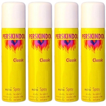 ราคา PERSKINDOL Classic Spray บรรเทาอาการปวดกล้ามเนื้อ 150ml. (4 ขวด)