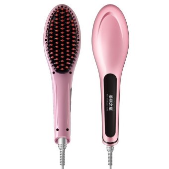 ราคา เครื่องหนีบผมตรง ที่หนีบผม เครื่องรีดผม (Pink)