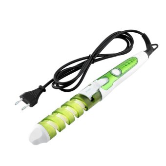 2560 Pro Hair Salon Volume Spiral Curl Ceramic Curling Iron Hair Curler Waver Maker EU Plug Green