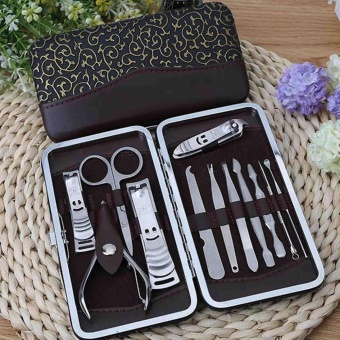 Professional 12pcs Pedicure Manicure Set Nail Care Cuticle Clipper Tool Kit Case - intl Professional 12pcs Pedicure Manicure Set Nail Care Cuticle Clipper Tool Kit Case - intl