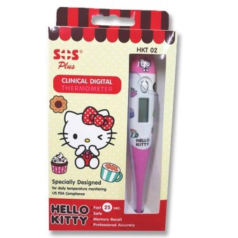 SOS Plus Clinical Digital Thermometer Hello Kitty เอสโอเอส พลัส เทอร์โมมิเตอร์ รุ่นHKT02 (สีชมพู)