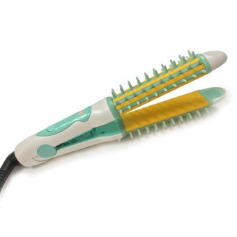 ประเทศไทย Twosister เครื่องหนีบผม 2 in 1 ขนาดพกพา mini (Green/Yellow)