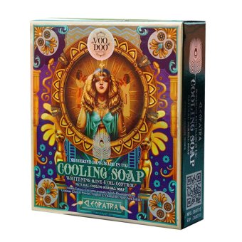 Voodoo Cleopatra Cooling Soap วูดู สบู่ คลีโอพัตรา สูตรเย็น ไร้สิวไร้ผิวมัน สูตรลับระดับตำนาน ขนาด 70g. (1 กล่อง) Voodoo Cleopatra Cooling Soap วูดู สบู่ คลีโอพัตรา สูตรเย็น ไร้สิวไร้ผิวมัน สูตรลับระดับตำนาน ขนาด 70g. (1 กล่อง)