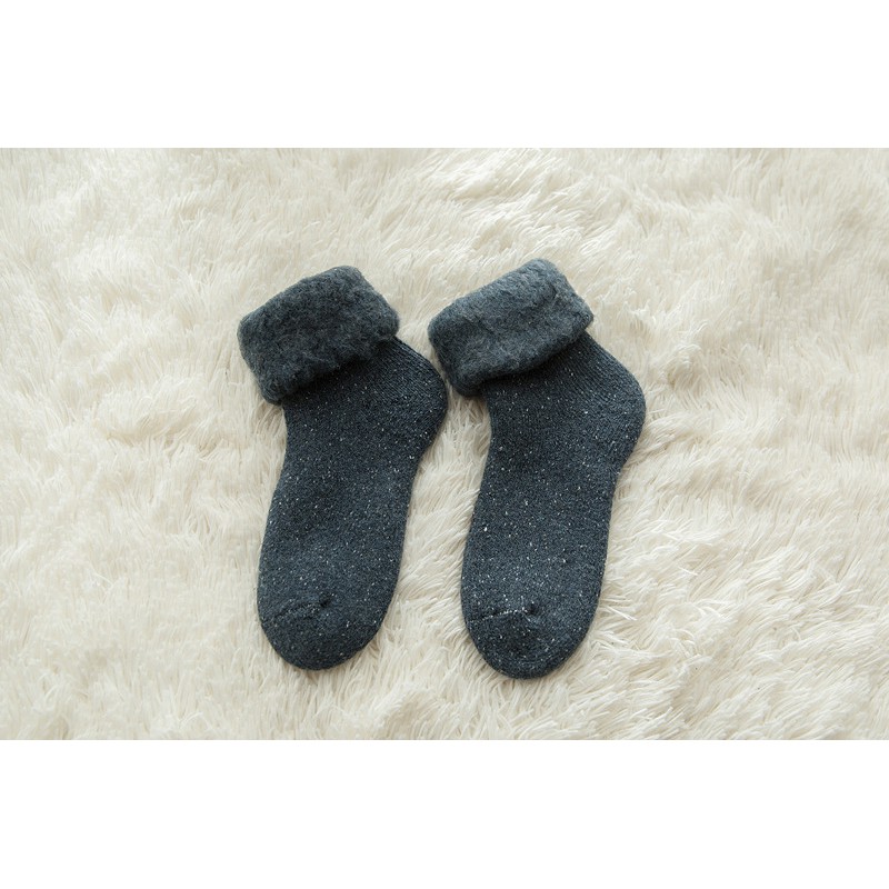 ถุงเท้าวูลขนสัตว์กันหนาว (Wool) รุ่นหนานุ่มพิเศษ ถุงเท้า พร้อมส่งจากไทย