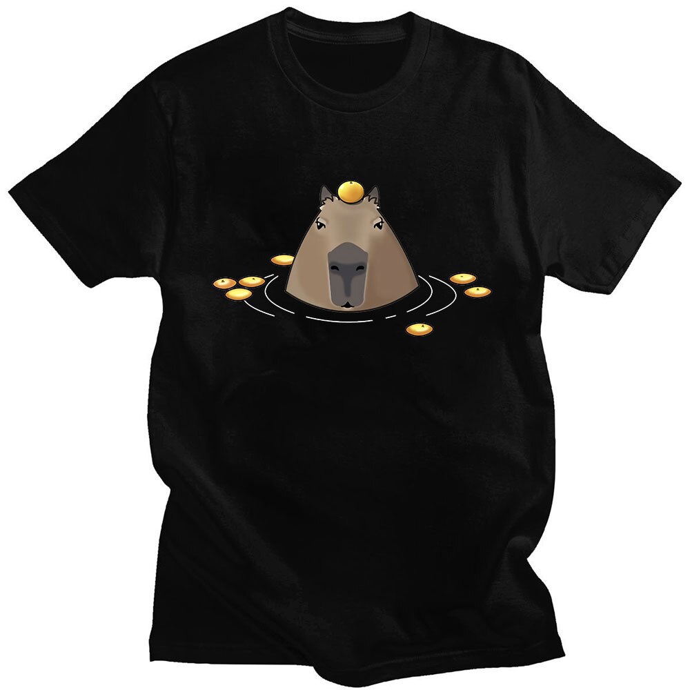 Cute Capybara T Animal Anime Graphic T Shirts Men Tee HarajukuSize:XS-4XL-6XL