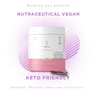 Pealicious Organic Pea protein for vegan & keto (Vanilla flavour) plant based protein isolate whey protein substitute โปรตีนจากพืช โปรตีนถั่วลันเตา ทดแทนเวย์โปรตีน แทนมื้ออาหาร รสวานิลลา 504g