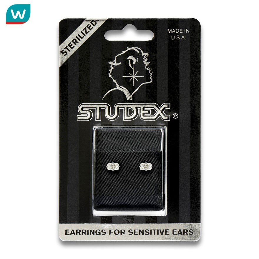 Studex Sensitive Sterilized For Sensitive Ear Stainless 5x3mm Cubic Zirconia ราคา 250 บาท*ส่งฟรี