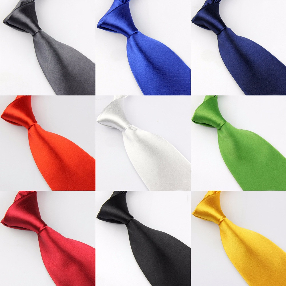 GRNGRENG6 Men Casual Classic 8cm Width Business Necktie Slim Tie Polyester Solid Color