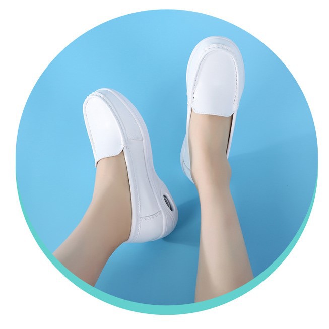 รองเท้าพยาบาล รองเท้าพยาบาลสีขาว รองเท้าสีขาว รองเท้าคัทชูผู้หญิง รองเท้าลำลองสตรี รองเท้าเบาะลม จัดส่งที่รวดเร็ว 8022W