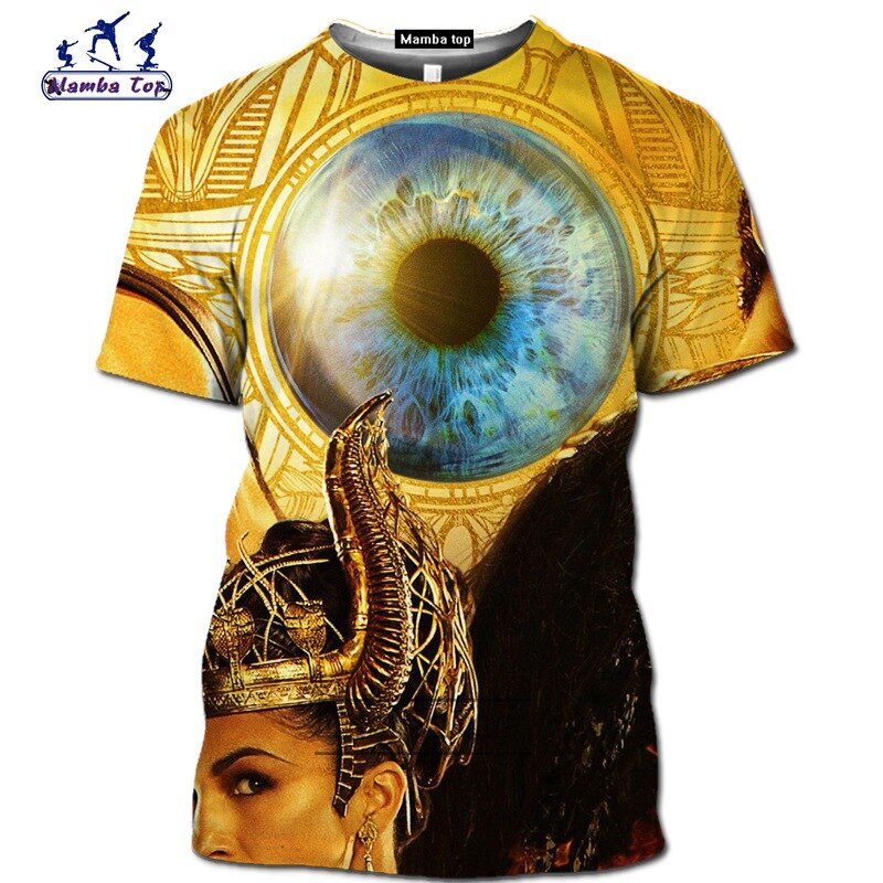 Mamba top Egypt Horus eye shirt fashion funny mens T-Shirt 3D Anime sacred Wedjat Eye tee O-neck summer Short sleeve streetwear (26)