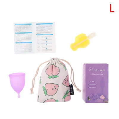 SHENG 1Set Soft Reusable Menstrual Discharge Silicone Menstrual Period Cup Valve Women (2)