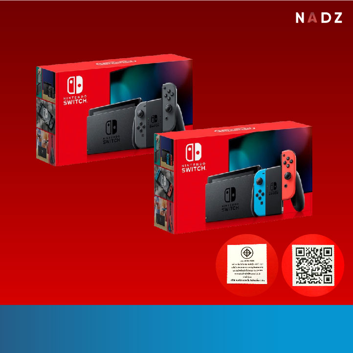 [ สินค้าพร้อมส่ง ]Nintendo Switch Console (V.2) - Neon รุ่นเพิ่มแบต ประกัน Maxsoft ตัวเครื่อง 1 ปี อุปกรณ์ 3 เดือน