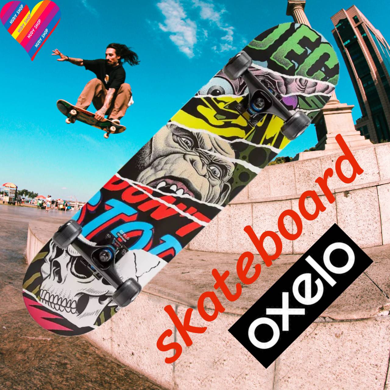 ส่งฟรี!!พร้อมส่ง⚡️ OXELO สเก็ตบอร์ด แท้ 100% แข็งแรง ทนทาน ไม้เบิร์ช 7 ชั้น สเก็ตบอร์ดผู้ใหญ่ สเกตบอร์ดเด็ก สเกตบอร์ด สเก็ตบอร์ดเด็ก skateboard เด็ก oxeloboar