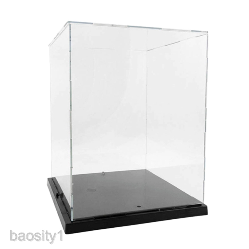 Ready stock Clear Acrylic Display Case Figures Model Dustproof Protection w Light