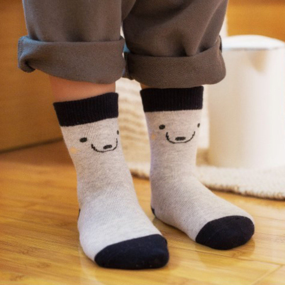 BOODDO 0-9ปี5คู่/เซ็ตผ้าฝ้าย Anti-Slip สำหรับทารกแรกเกิดเด็กวัยหัดเดินทารกการ์ตูนถุงเท้าเด็ก