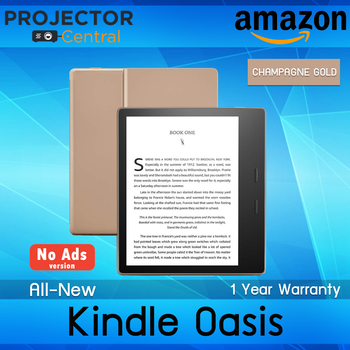Amazon Kindle Oasis E-reader 2019 , 7 High-Resolution Display (300 ppi), Waterproof, Built-In Audible, Wi-Fi or Cellular (Without Ads)