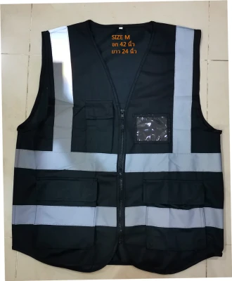 Reflective Vest、ความปลอดภัยเสื้อกั๊กสะท้อนแสงสูงสะท้อนแสงเพื่อความปลอดภัยเสื้อกั๊กมีซิป (11)