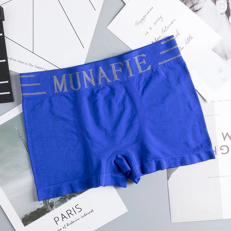 (1 ชิ้น) munafie กางเกงใน ชุดชั้นในผู้ชาย กางเกงขาสั้น กางเกงบ็อกเซอร์ ฟรีไซส์รอบเอว 24-42 นิ้ว
