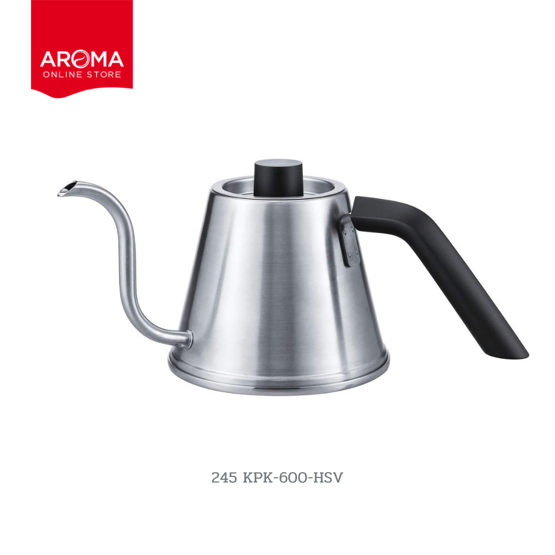 Hario กาดริป 600 Ml. HARIO(245) Pour control stainless kettle KASUYA model / KPK-600-HSV ราคา 2,377 บาท*ส่งฟรี