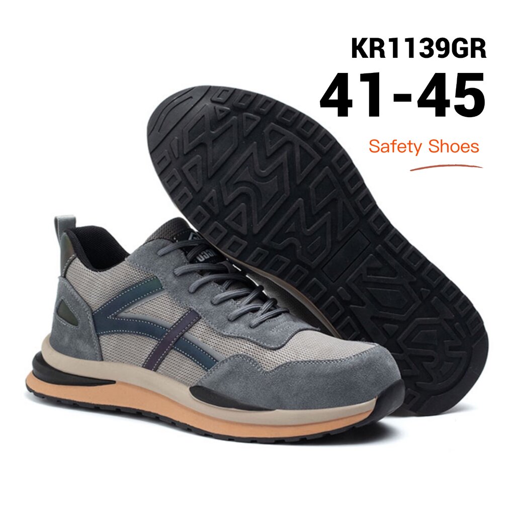 รองเท้าเซฟตี้แฟชั่น 37-45 Safety Composite Toe รองเท้าเซฟตี้ ผ้าใบเซฟตี้ KR1139 ราคา 1,390 บาท*ส่งฟรี