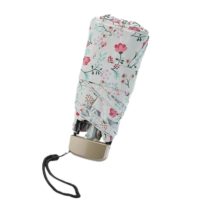 Folding Umbrella,Floral Mini Compact Umbrella,Uv Sun-Block,Strong and Portable Windproof Travel Umbrella