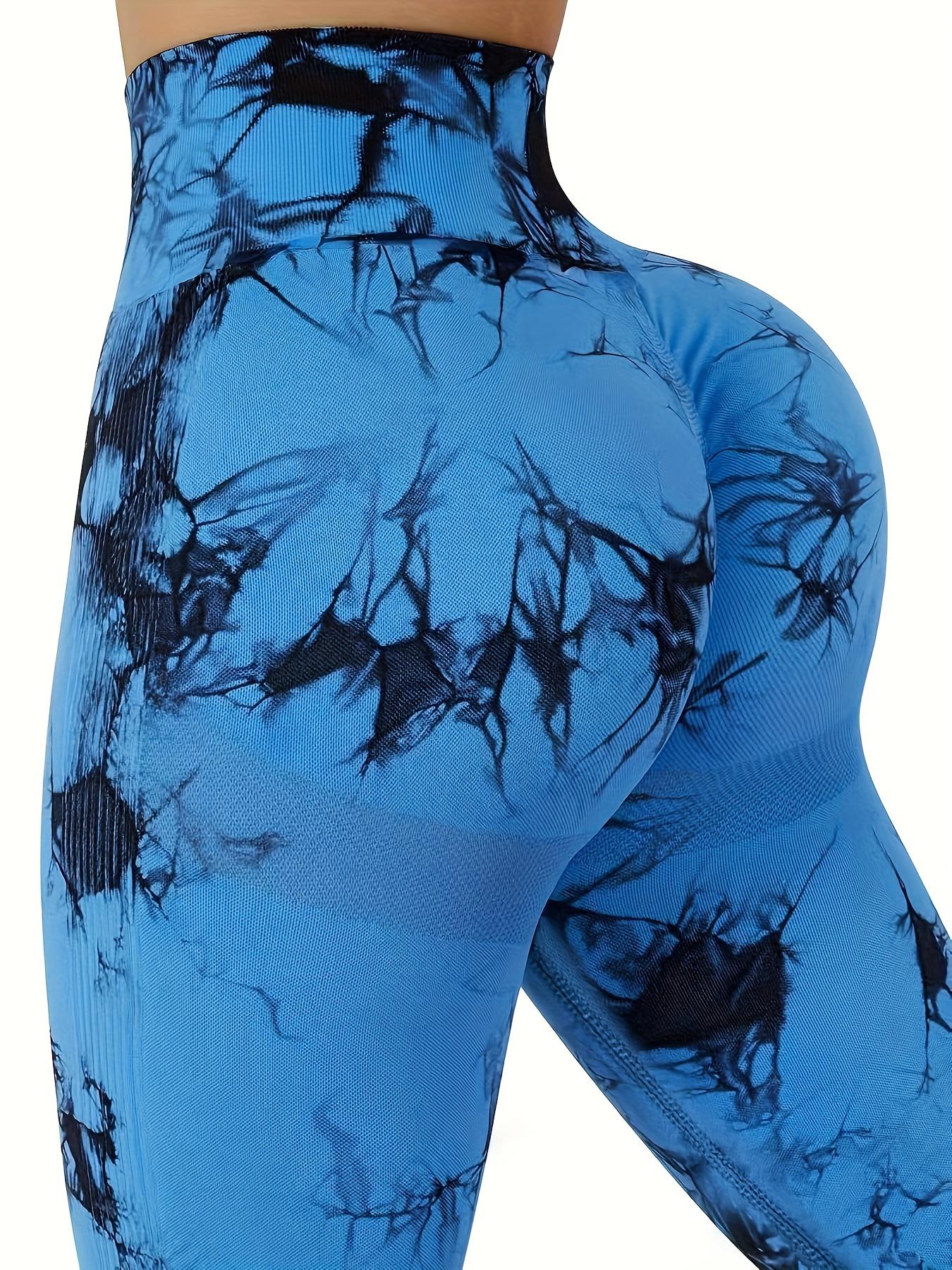 3 Pack Tie Dye Seamless High Waisted Workout Leggings For Women