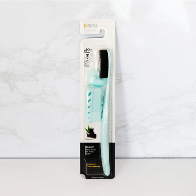 (ซื้อ 3 แถม 1) พร้อมส่ง ?? WANGTA Toothbrush Black Charcoal แปรงสีฟันชาโคลเกาหลี หัวแปรงขนาดใหญ่ BTS