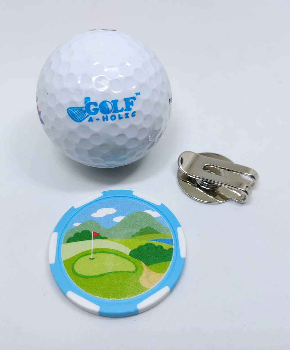 Golfaholic - Golf Ball Marker Casino Chip - กอล์ฟบอลมาร์คเกอร์ คาสิโนชิพ