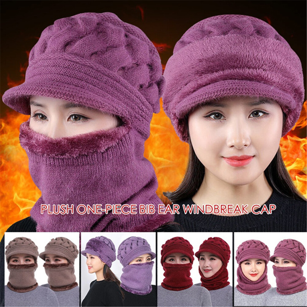 A5081 Outdoor Plus Thickening Warm Windproof Scarf Cap Winter Hat