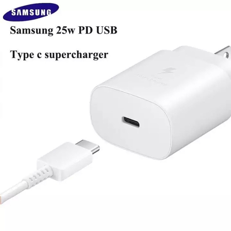 ชุดชาร์จ Samsung NOTE10 หัวชาร์จ+สายชาร์จ Super Fast Charger PD ชาร์จเร็วสุด 25W USB C to USB C Cable รองรับ รุ่นNOTE10/A90/80/S10/S9/S8 และโทรศัพท์มือถืออื่น ๆ BY GESUS STORE