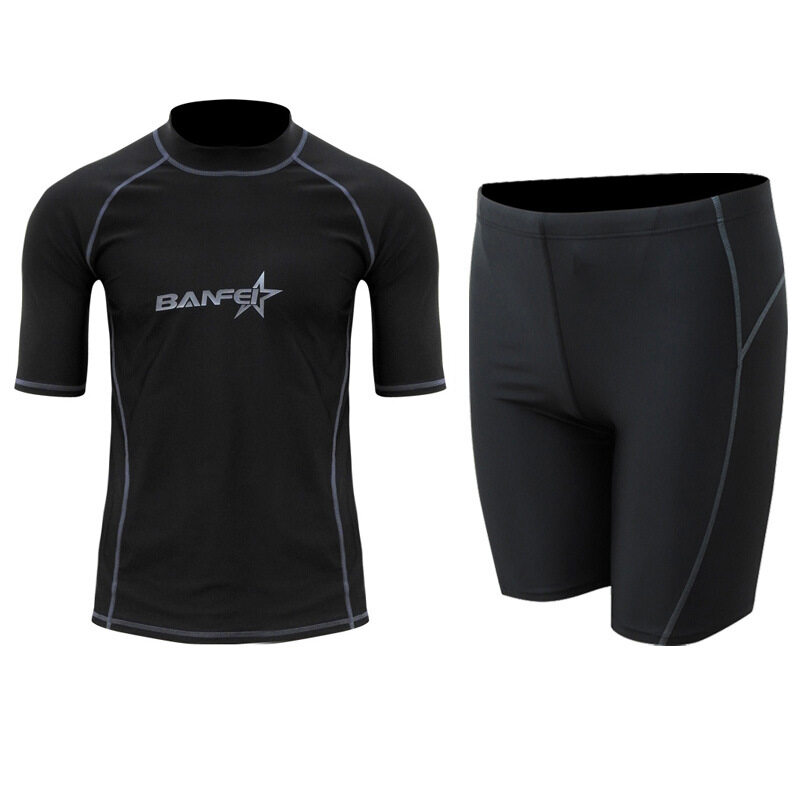 WINMAX Nam giới Tay áo ngắn Rashguards Lướt áo tắm Áo tắm Chống phát ban Đồ bơi In ấn Áo tắm Bãi biể