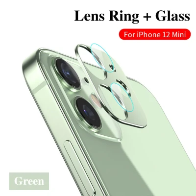 2 in 1 Back Camera Lens Tempered Glass For iPhone 12 Pro Max Metal Case Camera Protector For iPhone 12 Pro Mini Case Cover (7)