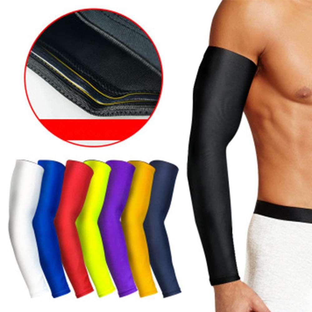 X5TEVBWY Safety Fabric Brace Elastic Cycling Running Sun Protection Sleeve Arm Warmers Protectors Basketball Arm Sleeves