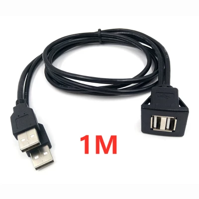 NIIJR Lo Lo Lo Lo Chêm USB 2.0 Bảng Điều Khiển Xe Máy USB Kéo Flush / Mount / Socket Cáp Mở Rộng Dây Điện Thoại Tại Cổng Kéo Nam Sang Nữ (1)
