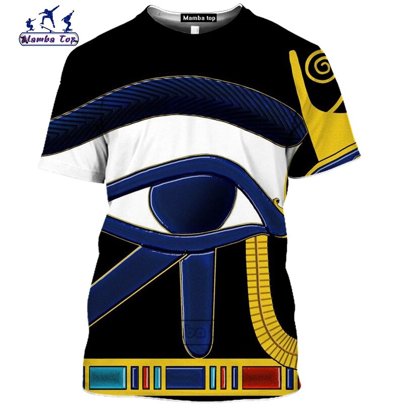 Mamba top Egypt Horus eye shirt fashion funny mens T-Shirt 3D Anime sacred Wedjat Eye tee O-neck summer Short sleeve streetwear (2)