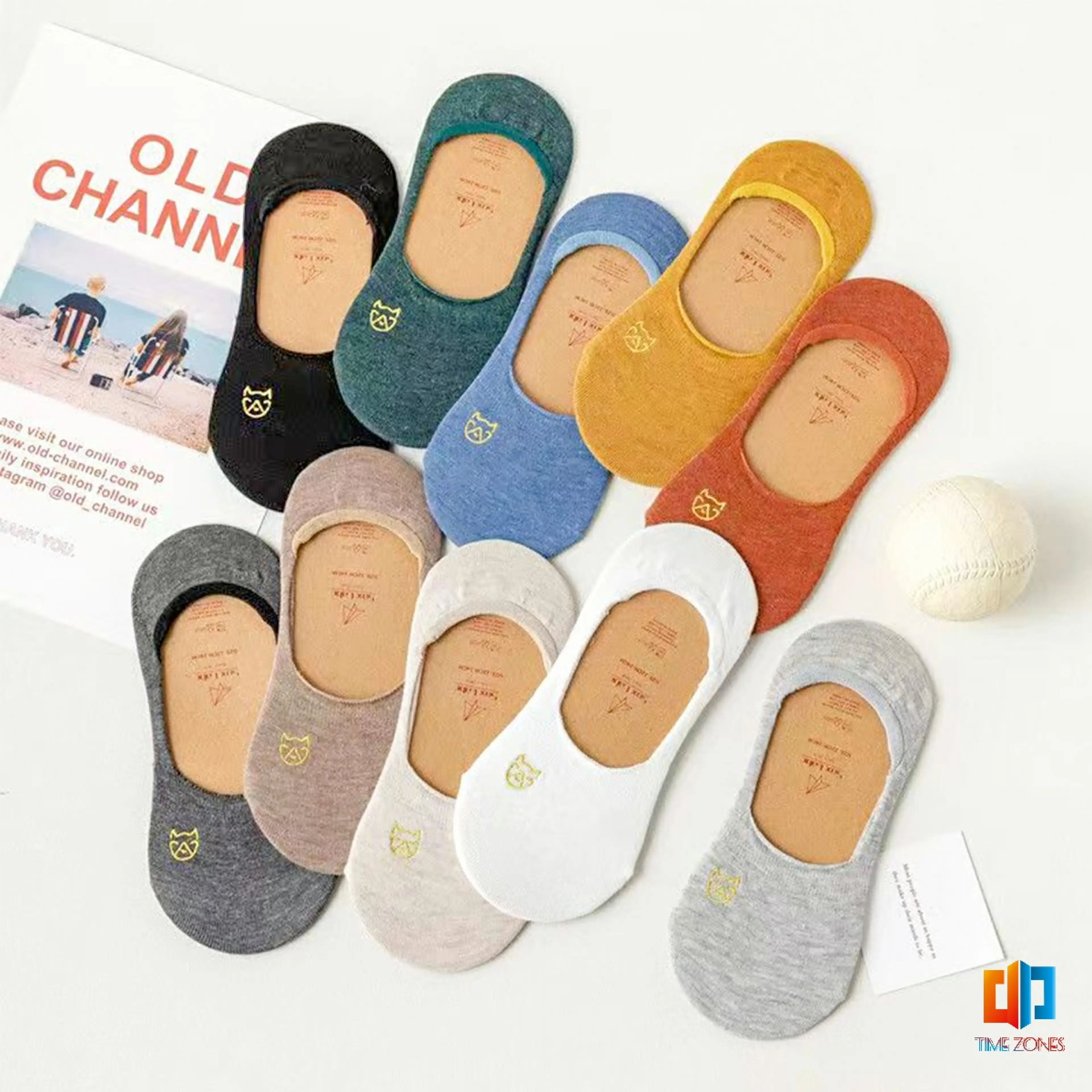 T.Z. ถุงเท้าแบบสั้น ถุงเท้าข้อสั้น ผ้านุ่มใส่สบาย ถุงเท้าลายแมวน่ารัก women's socks