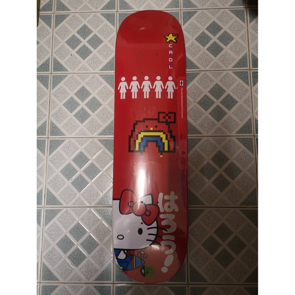 แผ่นสเก็ตบอร์ด GIRL SKATEBOARD DECK X HELLO KITTY สินค้าพร้อมส่งจากไทย