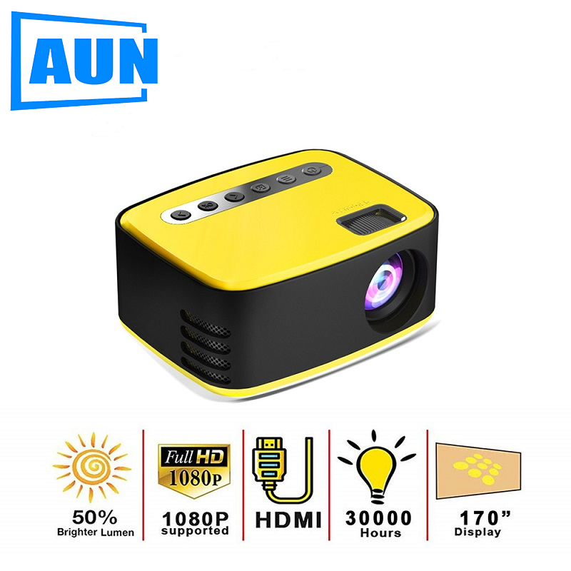 AUN T20 โปรเจคเตอร์ mini โฮมโปรเจคเตอร์ โปรแจ็คเตอร์ เครื่องฉาย projector 4k wifi android เครื่องฉายหนัง โปรเจคเตอร์ bluetooth โปรเจคเตอร์มือถือ ราคา 1,599 บาท*ส่งฟรี