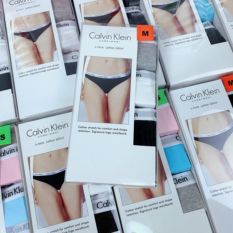 Calvin Klein Womanกางเกงในผู้หญิง CK 1กล่อง 3ตัว กางเกงในแบรนด์แท้100% เนื้อผ้าฝ้ายใส่สบาย สีและแบบตามภาพ สินค้าพร้อมส่ง