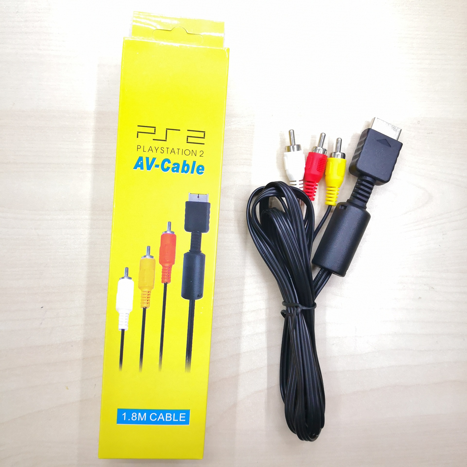 【ต้นฉบับจัดส่งที่รวดเร็ว】สาย av ps2 / ps1 ps2 ps3 ใช้ได้หมด with color box