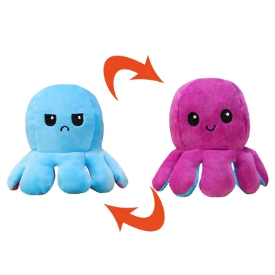 [Average]Reversible Flip octopus ของขวัญเด็ก พลิกกลับด้านปลาหมึก พลิกกลับด้านปลาหมึก ตุ๊กตาสัตว์น่ารัก Children Gifts Doll (11)
