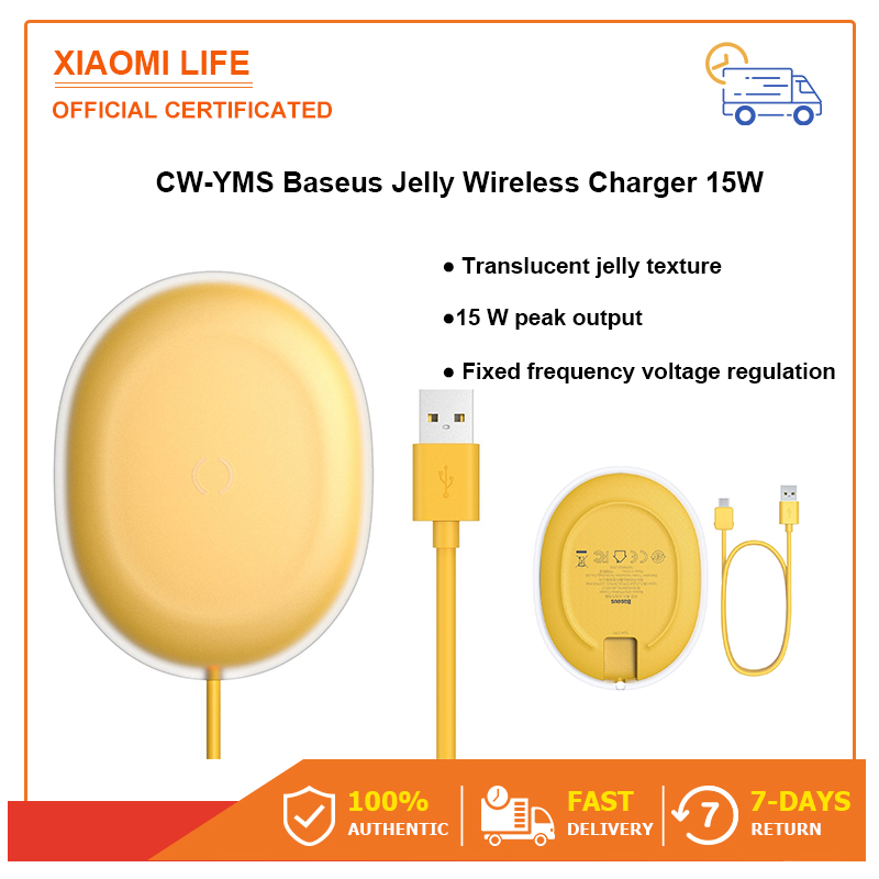 Baseus Jelly Wireless Fast Charge 15W For Apple Samsung Huawei Xiaomi wireless chargerที่ชาร์จไร้สายของโทรศัพท์มือถือ ที่ชาร์จแบบไร้สาย ที่ชาร์จเดสก์ท็อป15W