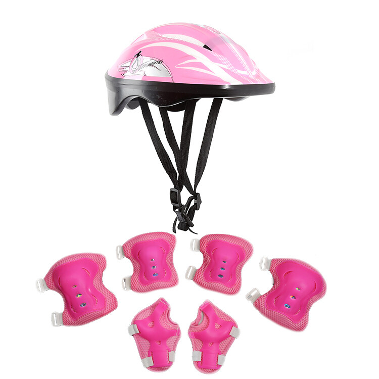 อุปกรณ์ป้องกันเด็ก【7 ชิ้น/เซ็ต】หมวกกันน็อค สนับเข่าเด็ก สเก็ตบอร์ด Roller Skating Protector สำหรับ 5-12 ปี (สนับเข่า+ข้อศอก+ข้อมือ+หมวกกันน็อค) MY145
