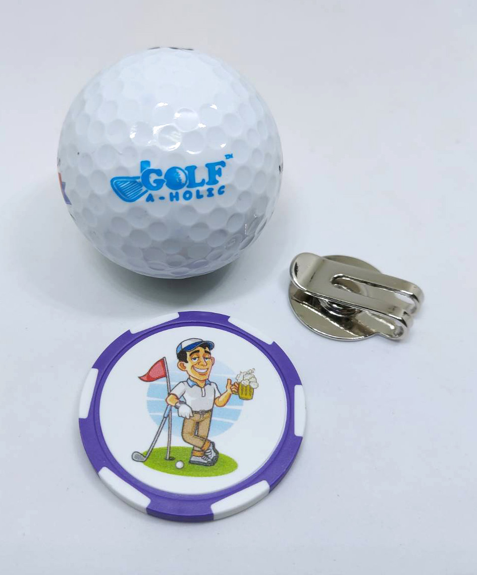 Golfaholic - Golf Ball Marker Casino Chip - กอล์ฟบอลมาร์คเกอร์ คาสิโนชิพ