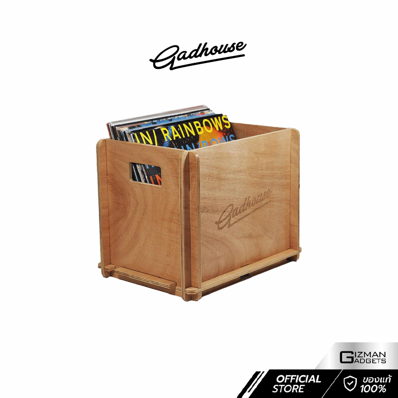 ลังไม้เก็บแผ่นเสียงไวนิล GADHOUSE VINYL STORGE Crate สามารถใส่แผ่นเสียงที่คุณรักได้มากถึง 45 แผ่น!! ราคา 1,254 บาท*ส่งฟรี