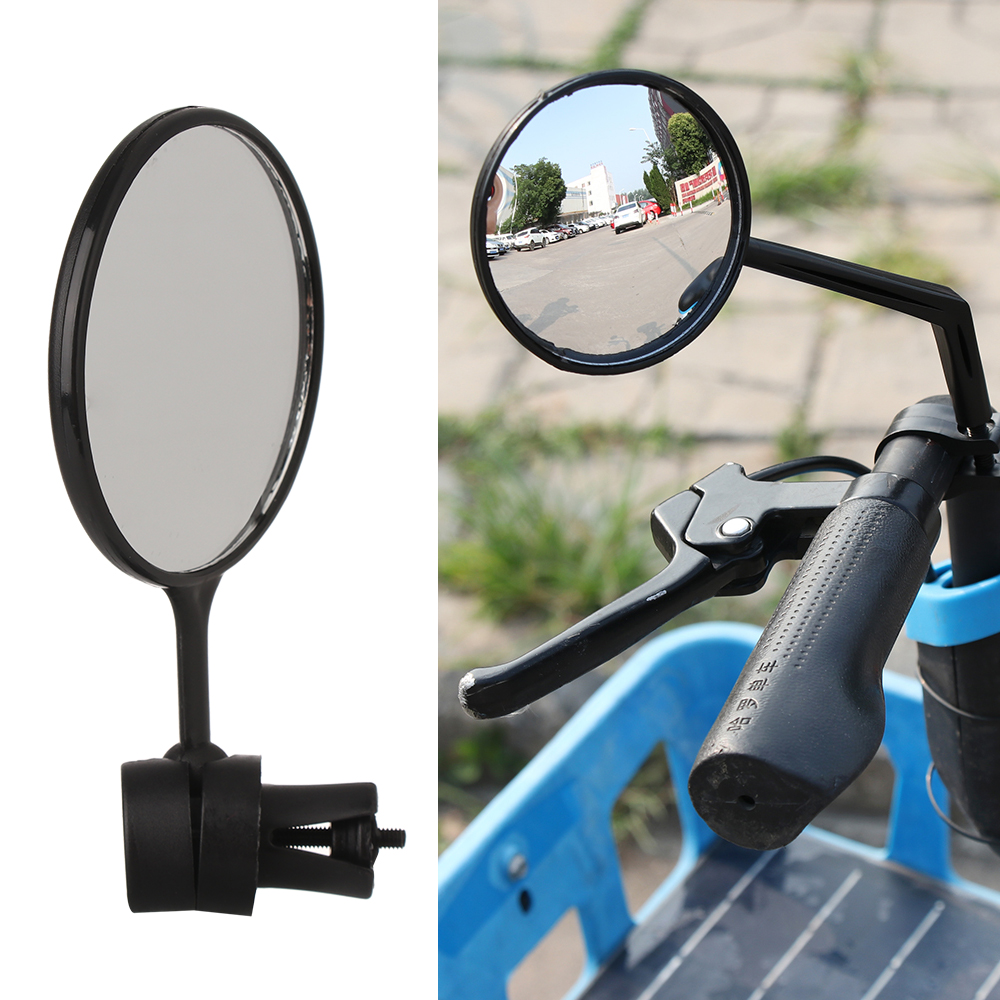 Z5PN9PTUX ยางยืดหยุ่น + ABS 360 ° หมุนด้านหลังดูกระจกจักรยานรถจักรยานยนต์ Looking Glass จักรยานกระจกมองหลังติดแฮนด์